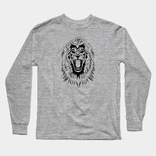 The lion face roars Long Sleeve T-Shirt